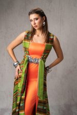 MAMA SARA Dress Green Silk