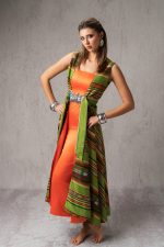 MAMA SARA Dress Green Silk - Image 2